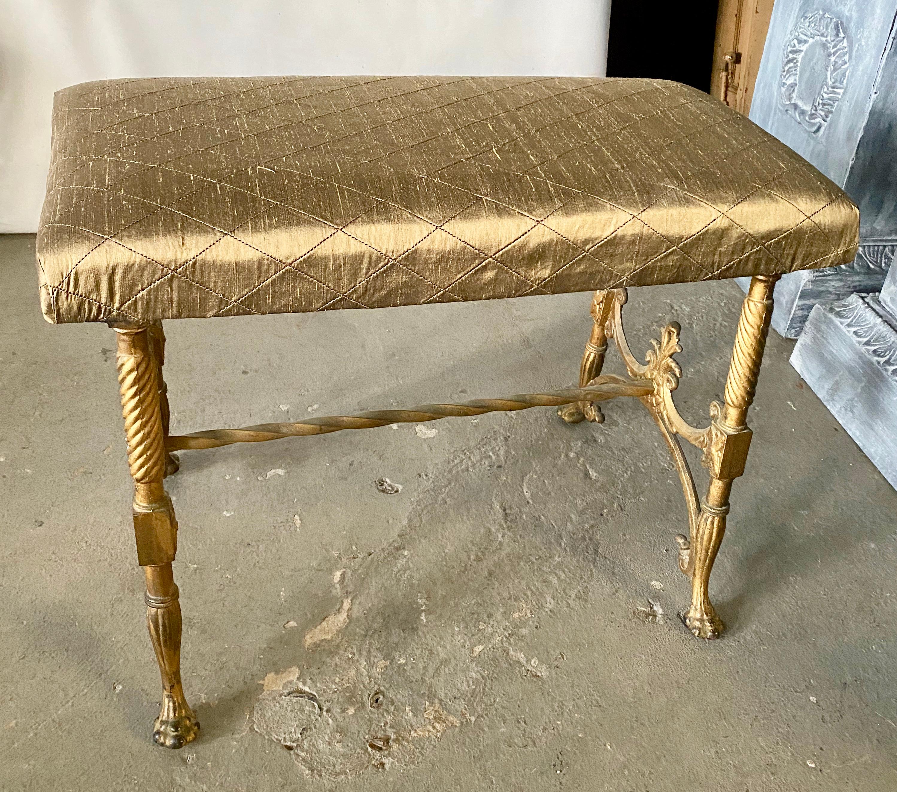 19th Century Elegant Vanity Seat or Bench For Sale