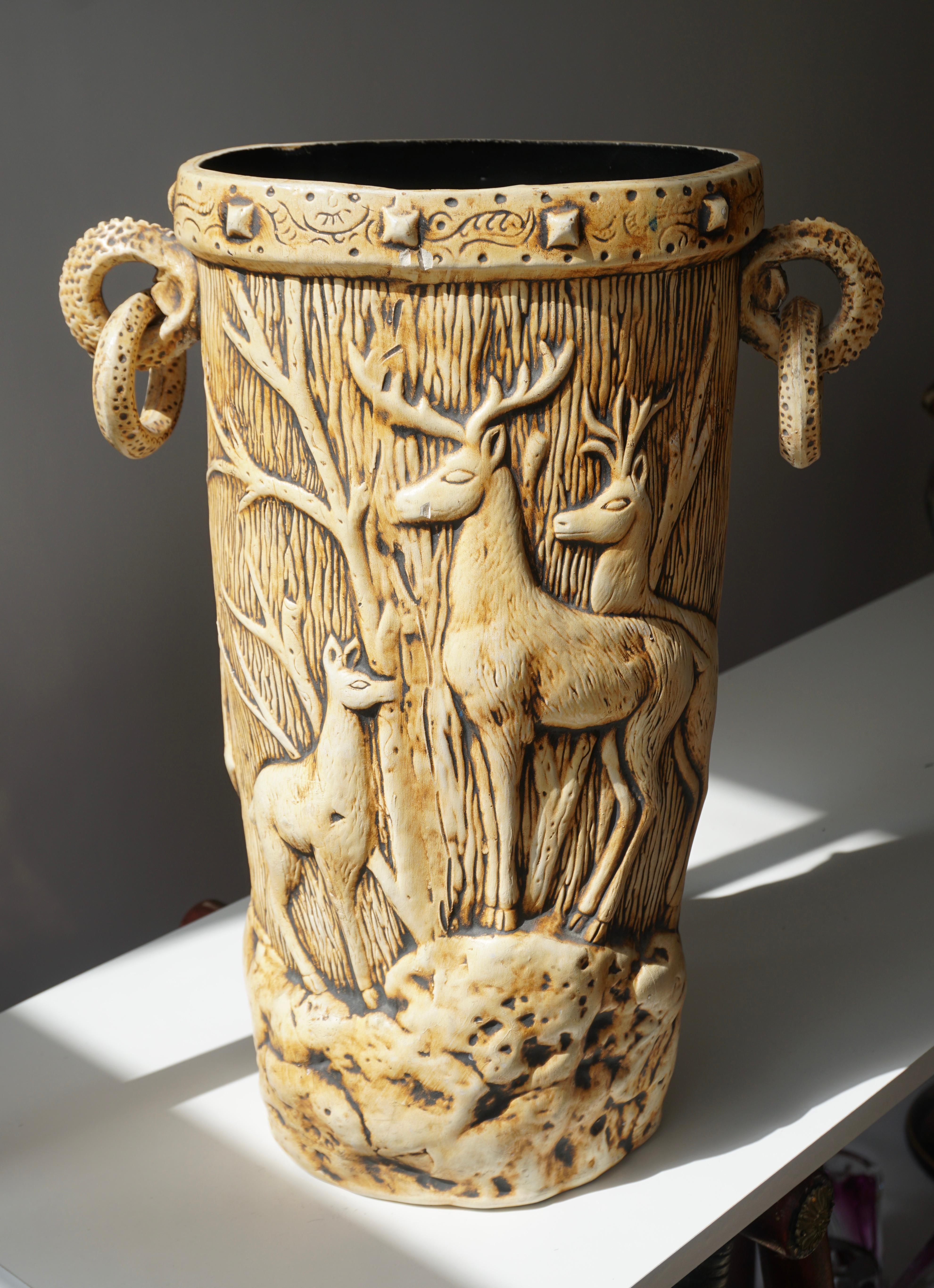 Elegant Vase with Deer Motifs, 1950s 6