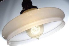 Elegant Vaseline Glass Pendants