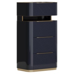 Elegant Velara Tall Dresser With Textured Drawers