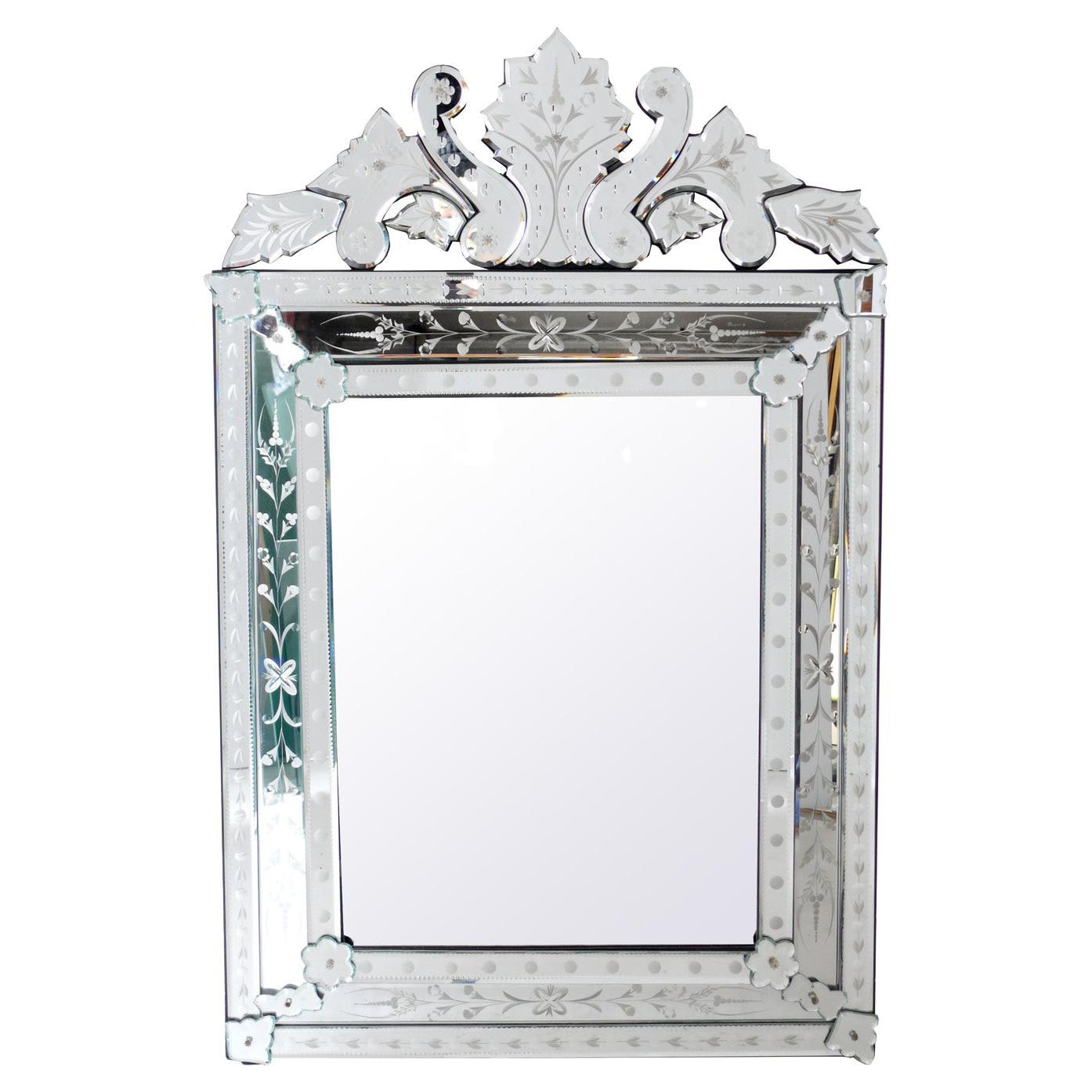 Elegant Venetian Mirror from The Carlyle Hotel NYC 51"H x 33"W