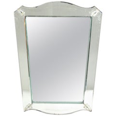 Élégant miroir vénitien en forme de boîte d'ombre, vers les années 1940