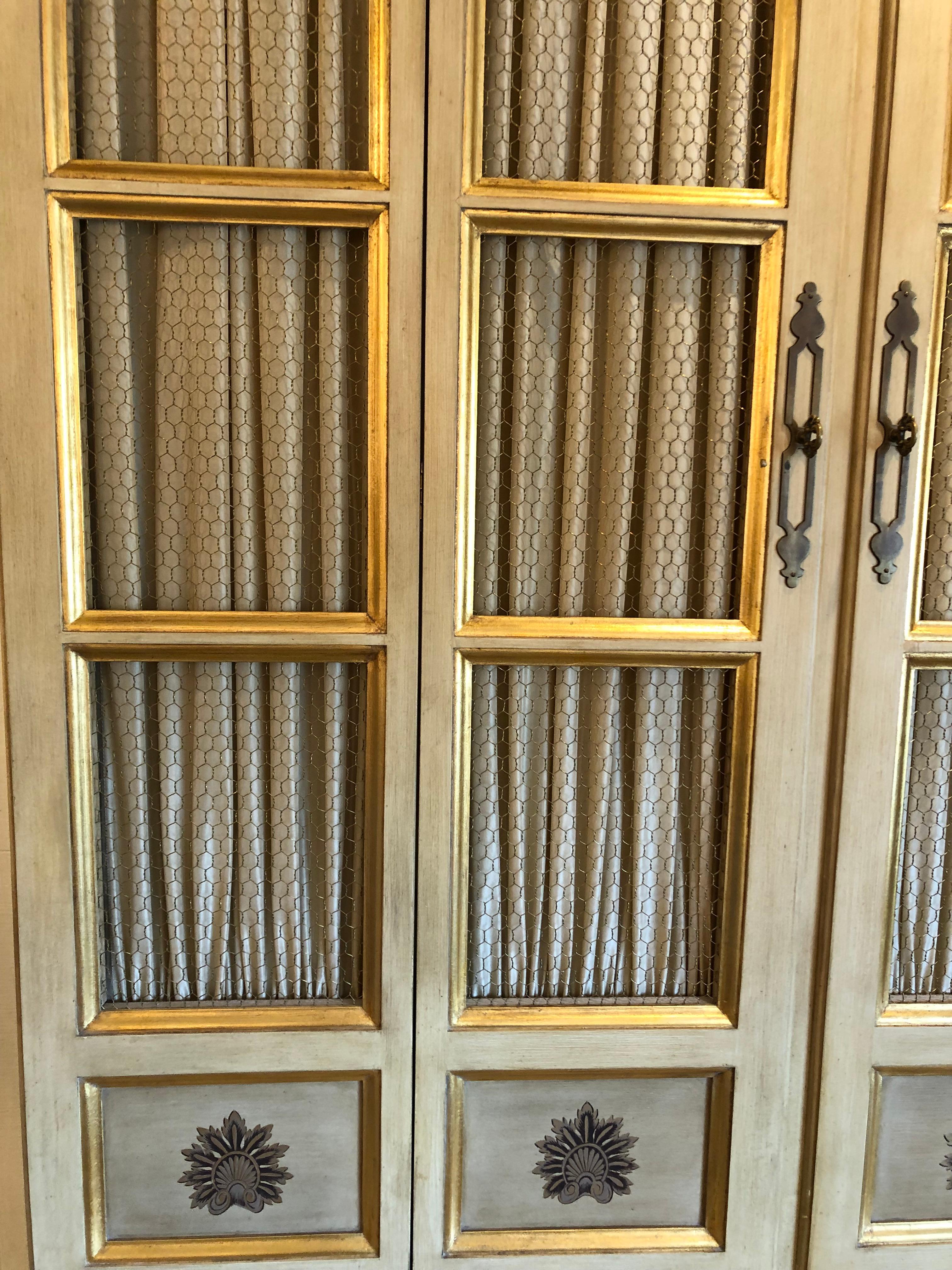 gold cabinet with doors
