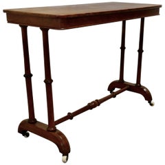 Elegant Victorian Arts & Crafts Birch and Mahogany Side Table