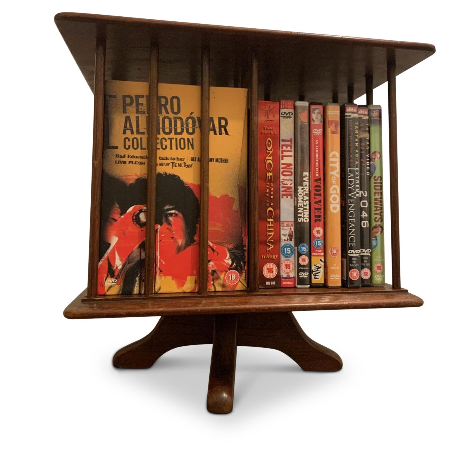 Woodwork Elegant Victorian Oak Handmade Revolving Tabletop Bookcase with Partitions For Sale