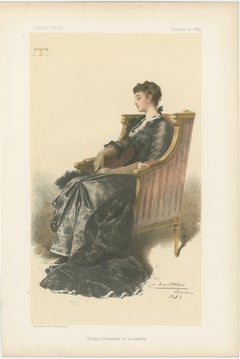 Elegant Victorian Society Portrait – Gladys, Countess of Lonsdale 1883