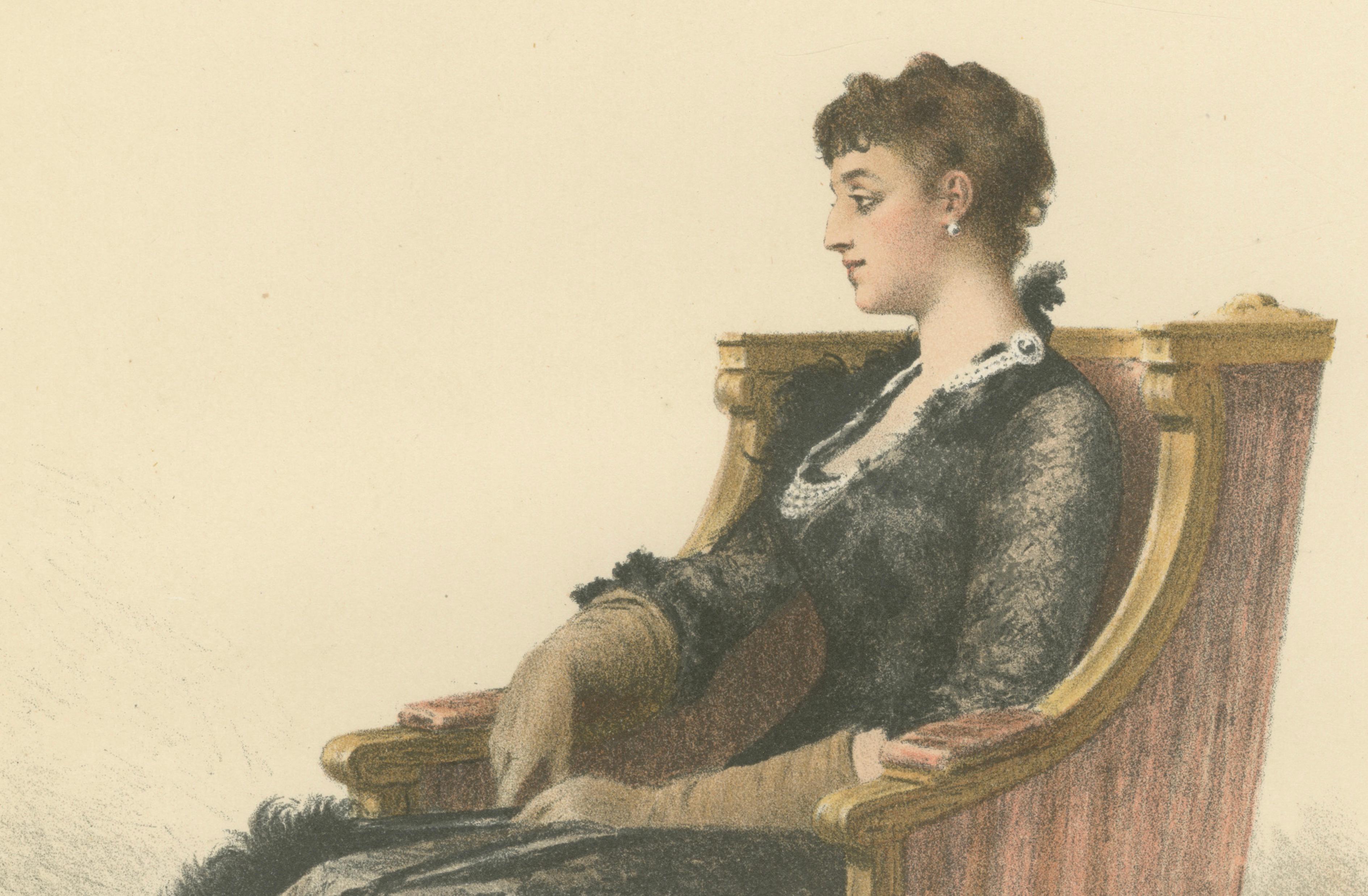 Elegant Victorian Society Portrait – Gladys, Countess of Lonsdale 1883