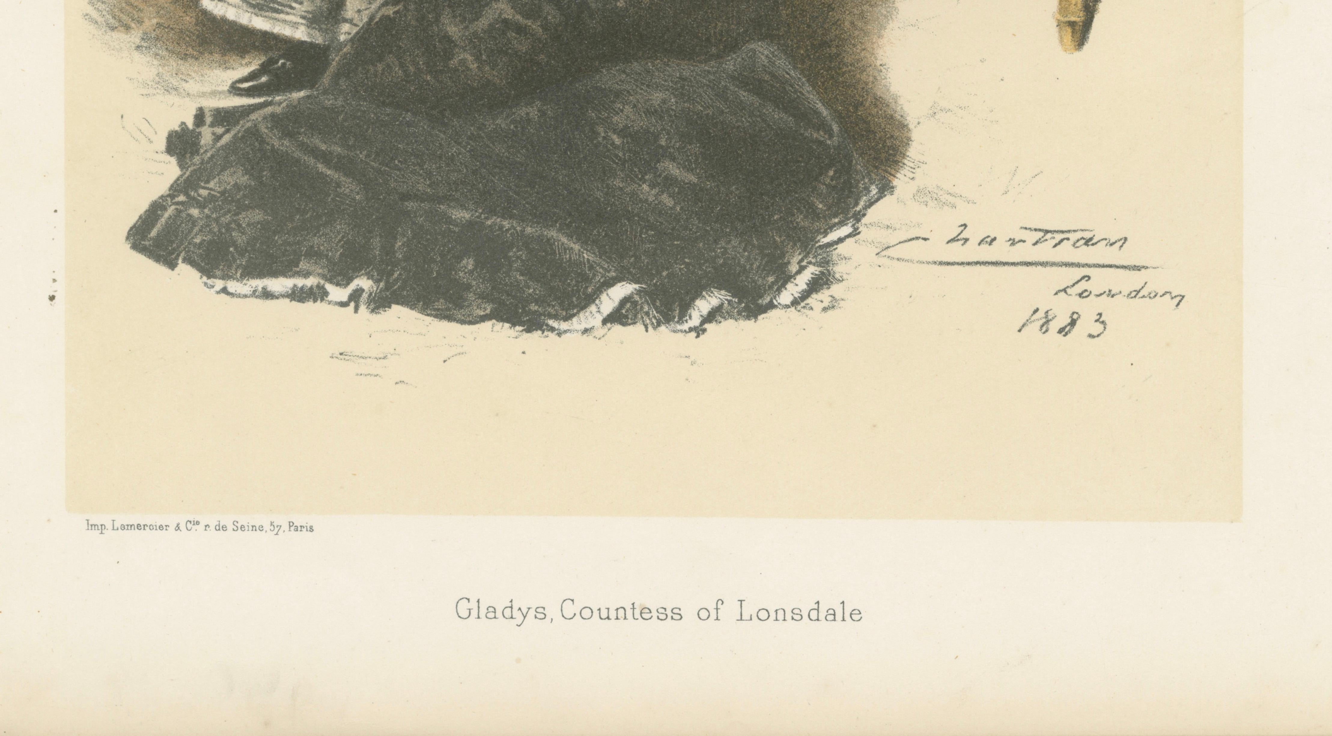 Elegant Victorian Society Portrait – Gladys, Countess of Lonsdale 1883