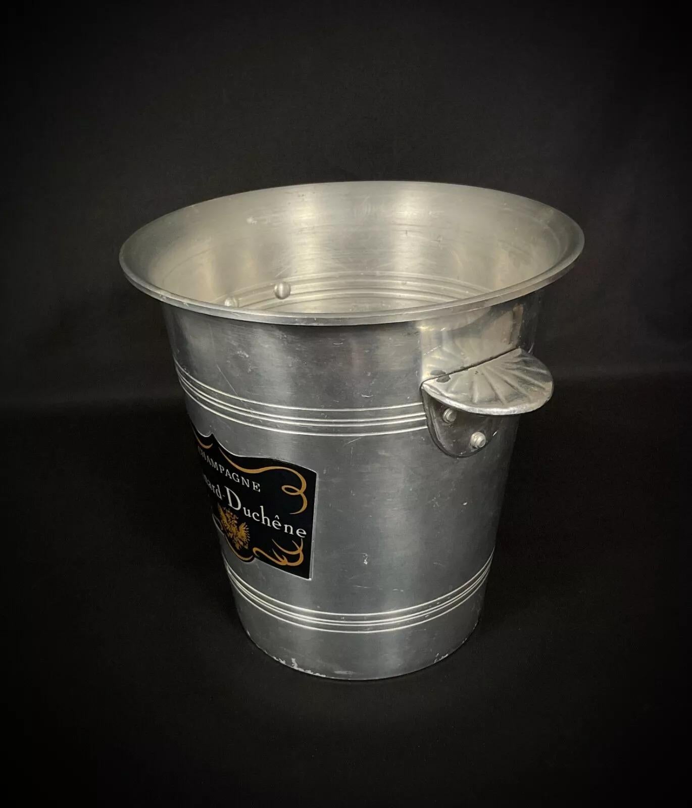 20ième siècle Seau à glace à champagne Elegance Vintage Canard-Duchêne, aluminium - 2Y367 en vente