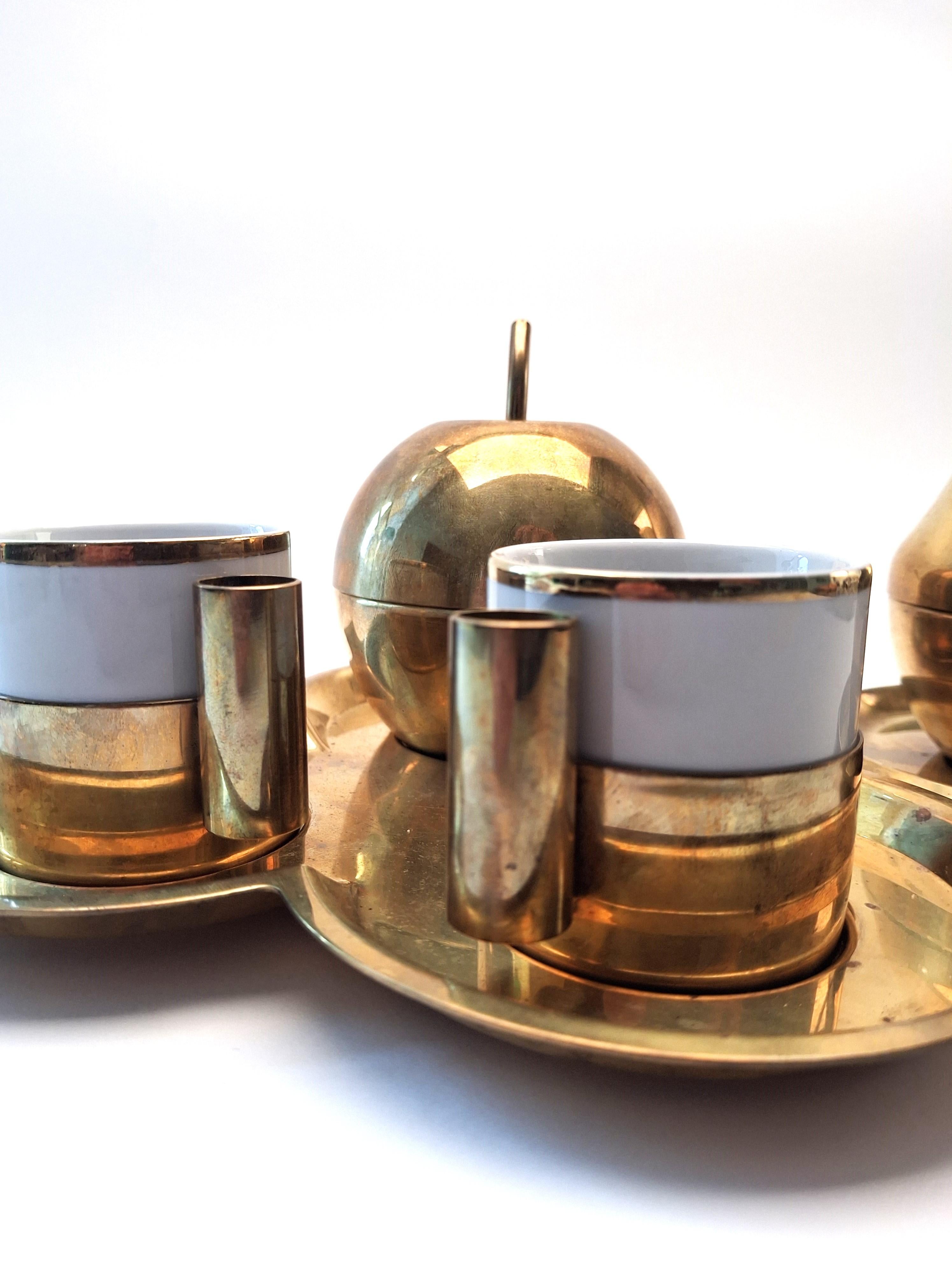 Elegant Vintage Coffee Set – Italian Art Deco, 1960s For Sale 5