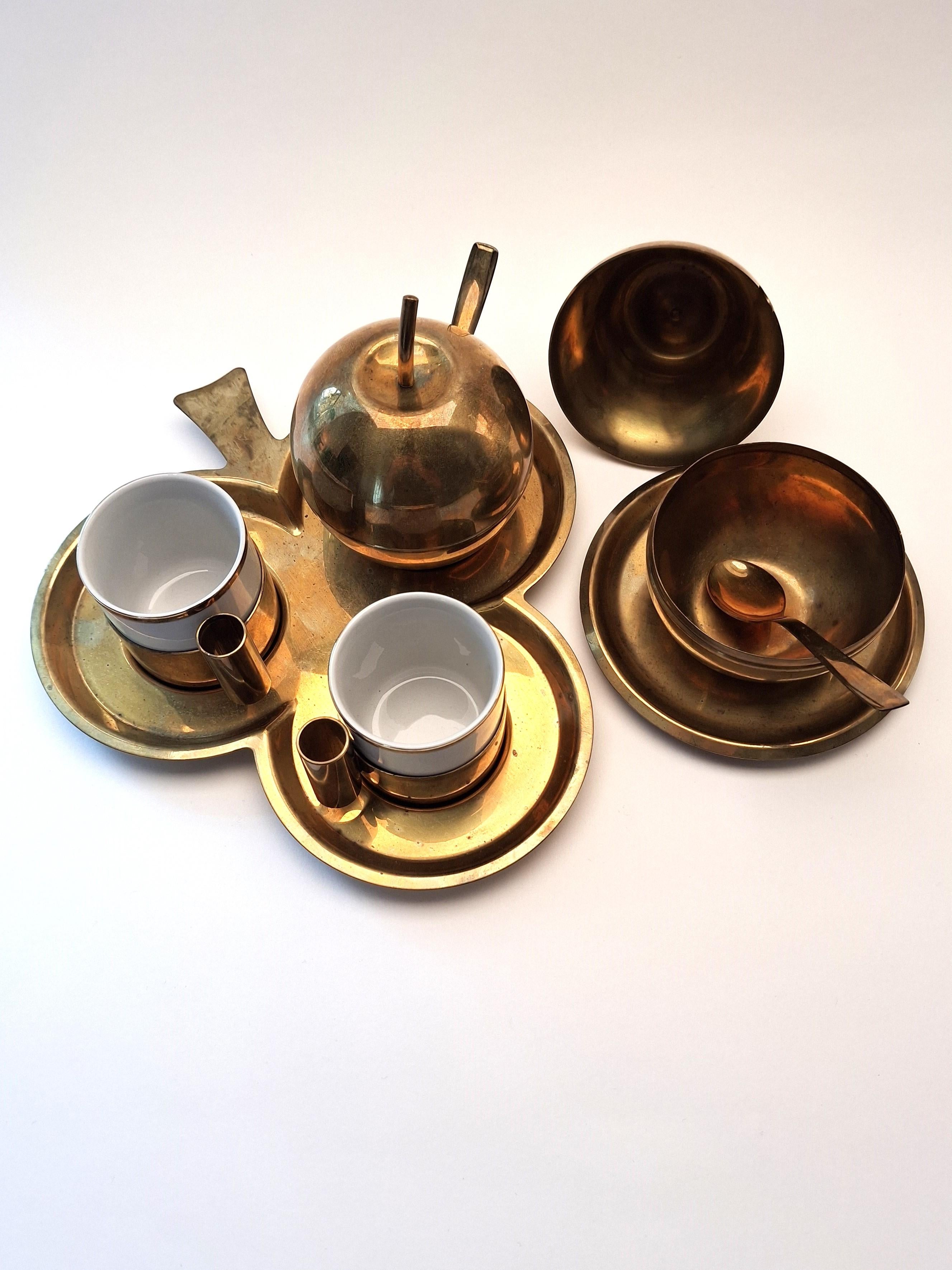 Mid-Century Modern Elegant Vintage Coffee Set – Italian Art Deco, 1960s For Sale