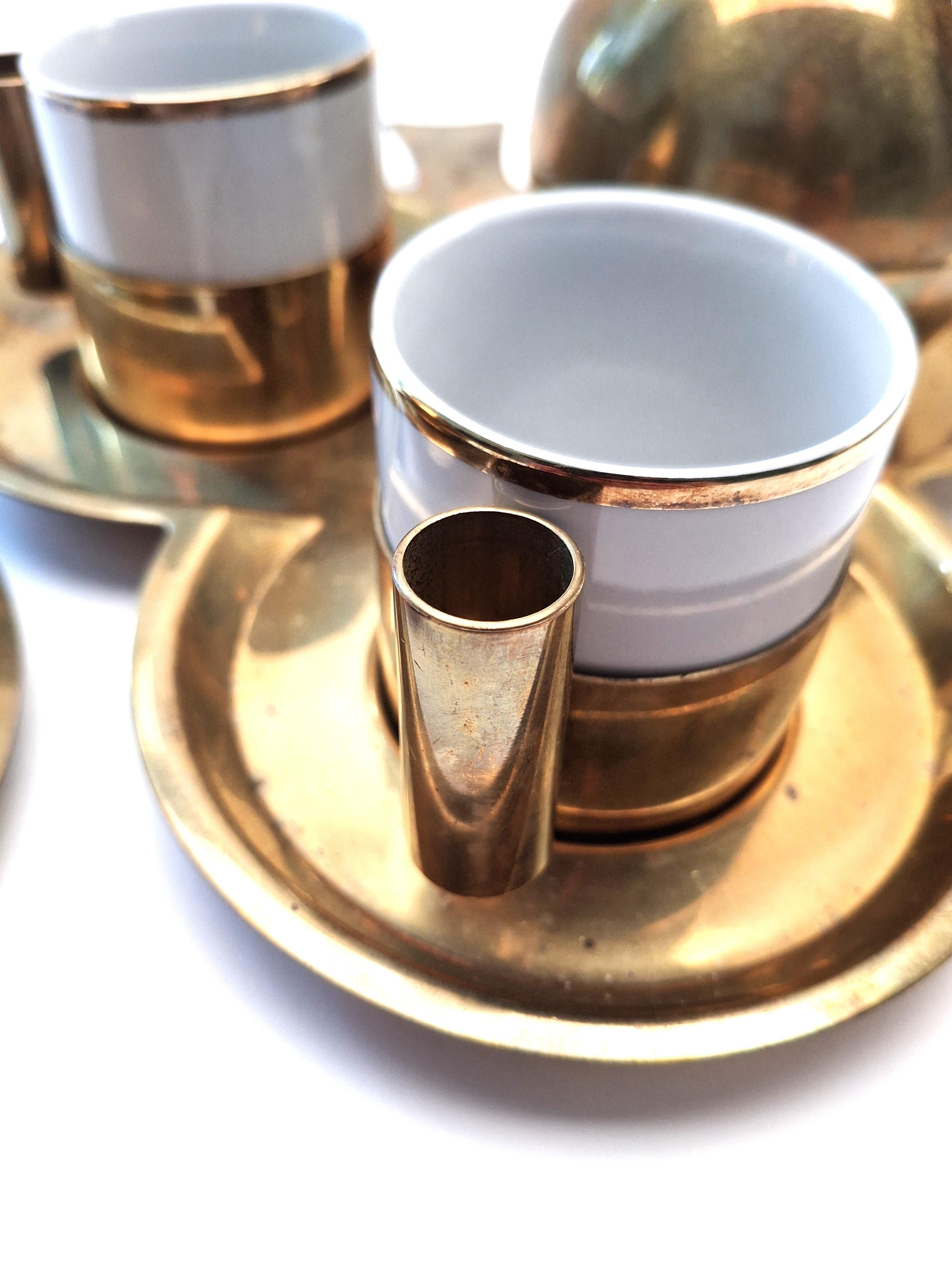 Elegant Vintage Coffee Set – Italian Art Deco, 1960s For Sale 2