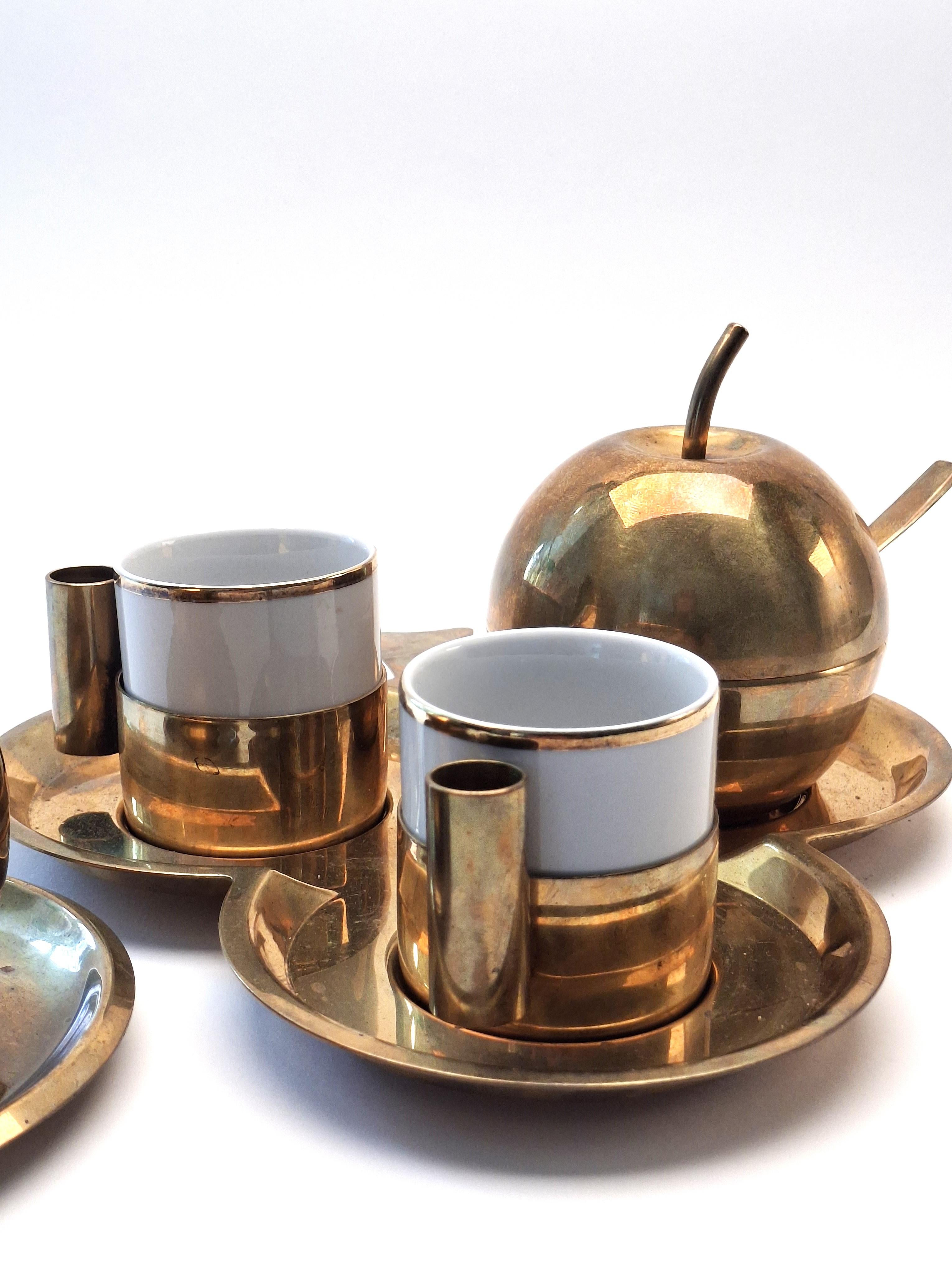 Elegant Vintage Coffee Set – Italian Art Deco, 1960s For Sale 3