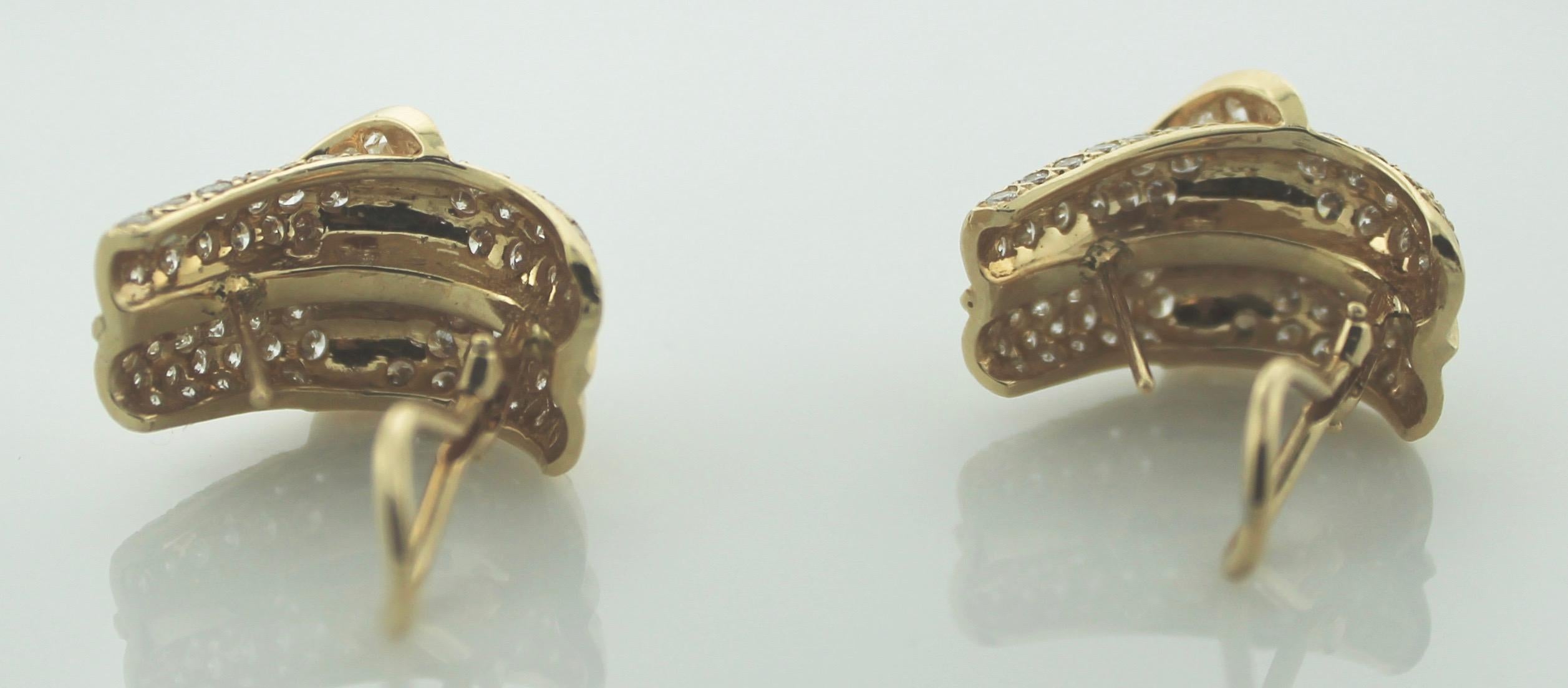 Elegante Vintage-Diamant-Clip-Ohrringe mit Schleife-Motiv im Angebot 1