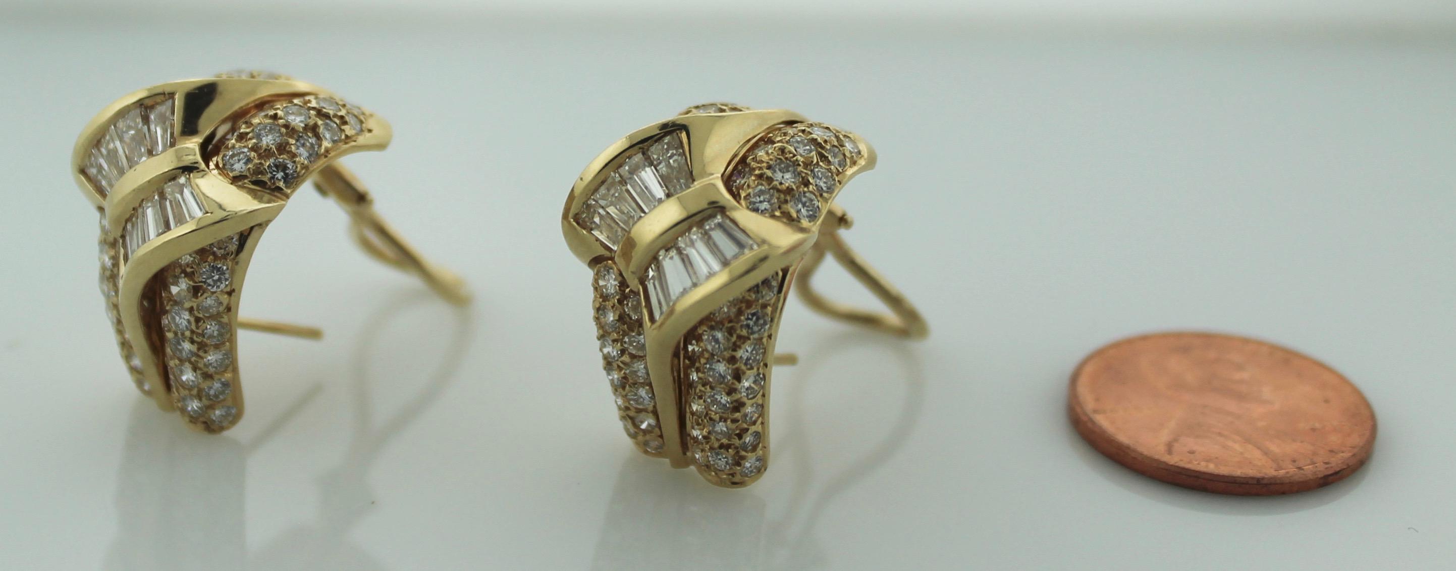 Elegante Vintage-Diamant-Clip-Ohrringe mit Schleife-Motiv im Angebot 3