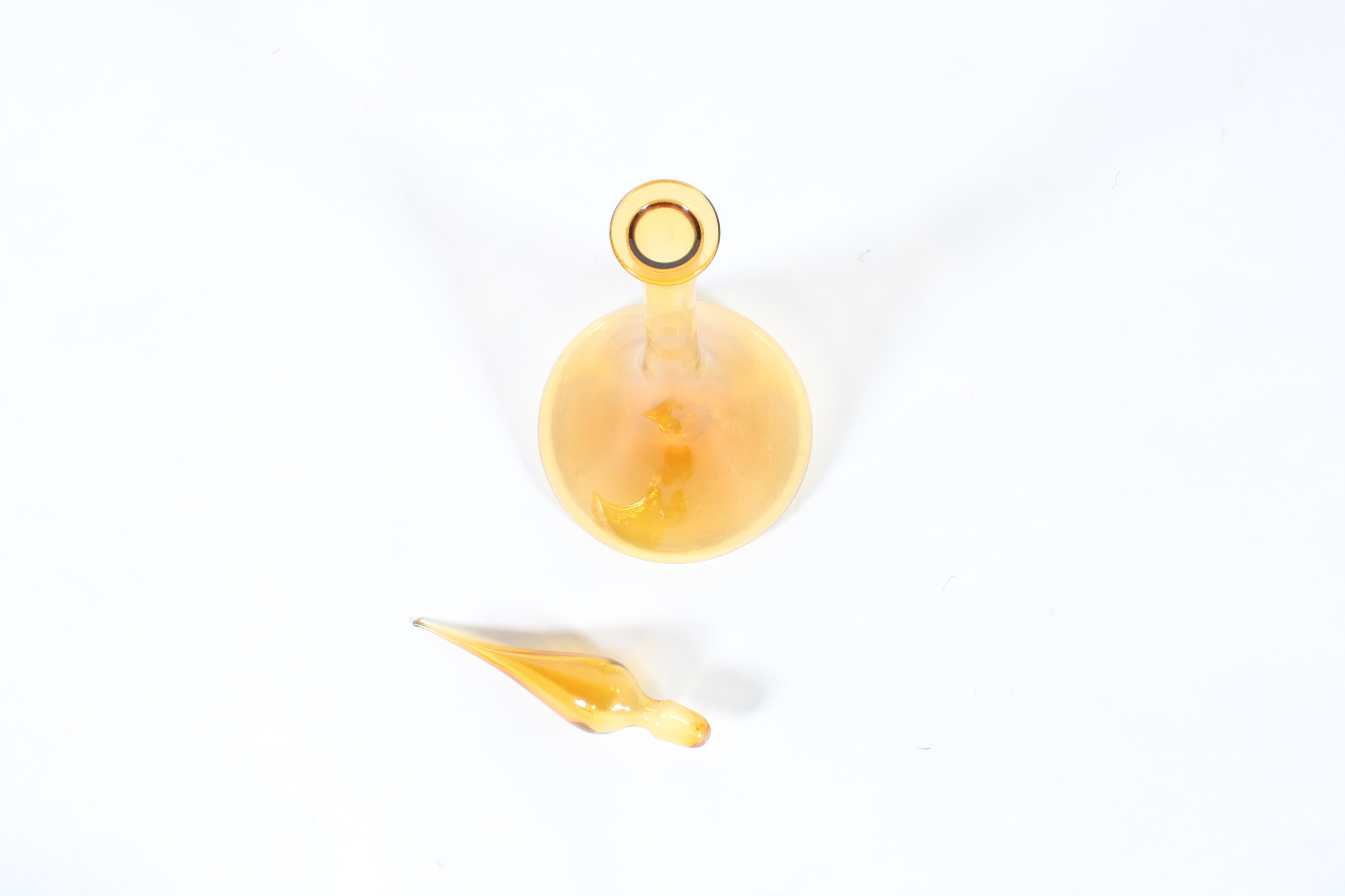Mid-20th Century Elegant vintage hand blown Murano decanter. *Free International Delivery