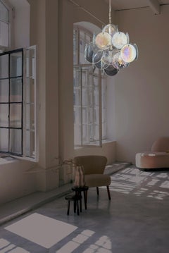 Elegant Vintage Italian Murano Chandelier in Vistosi Style