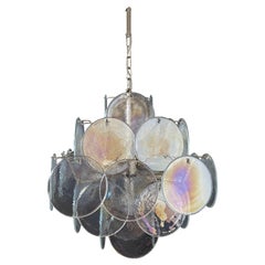 Elegant Vintage Italian Murano Chandelier in Vistosi Style