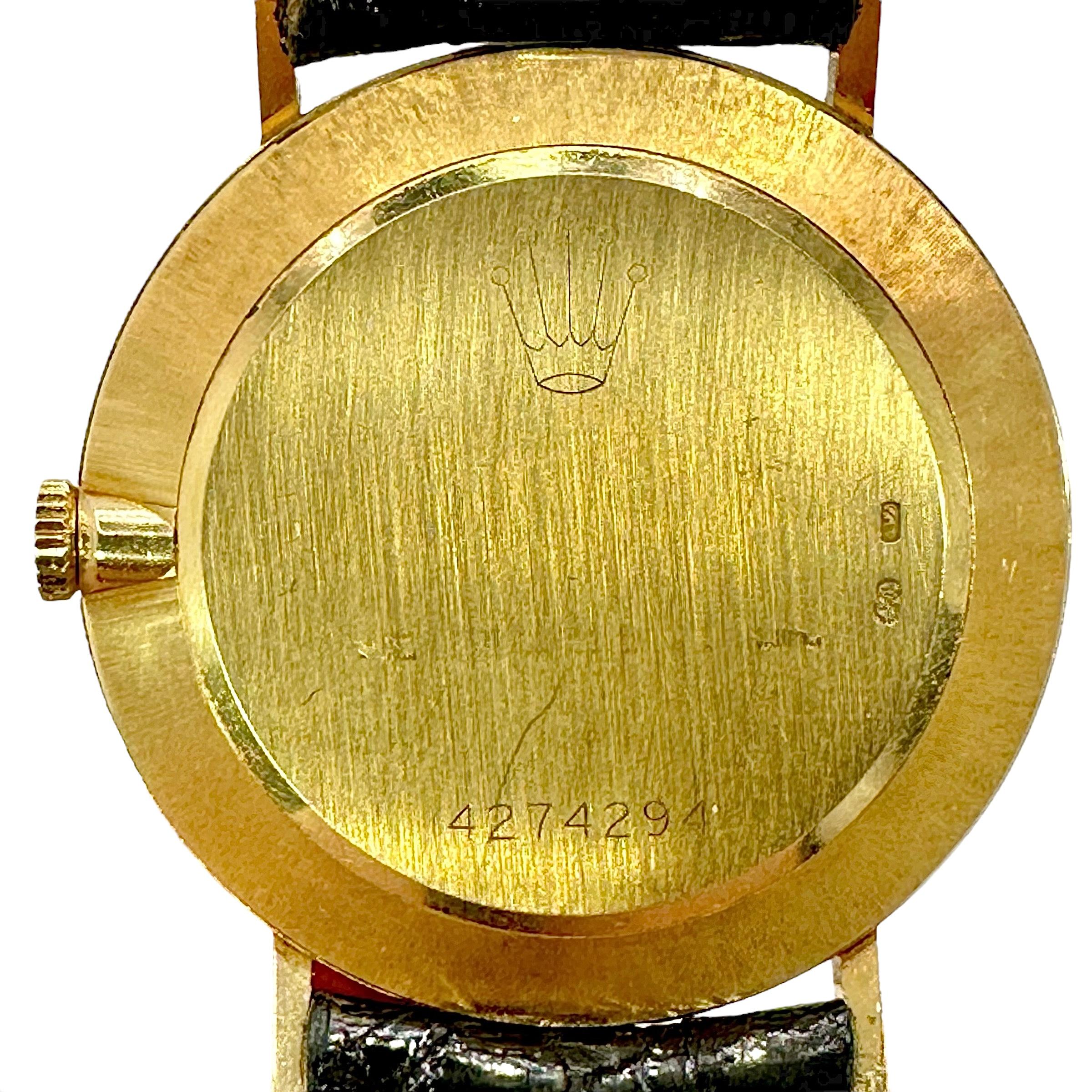 Modern Elegant Vintage Mens Rolex Cellini Dress Wrist Watch with Roman Numeral Dial