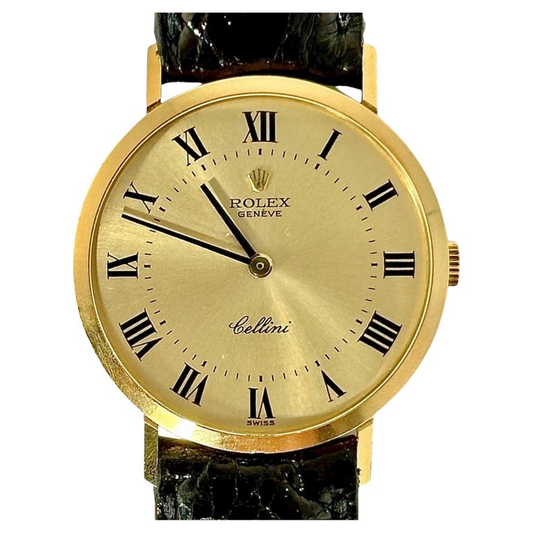 Elegante Vintage Herren Rolex Cellini Kleid-Armbanduhr mit