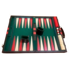Elegante Eleganz Backgammon-Set im Designer-Stil aus der Mitte des Jahrhunderts 1970er Portafolio