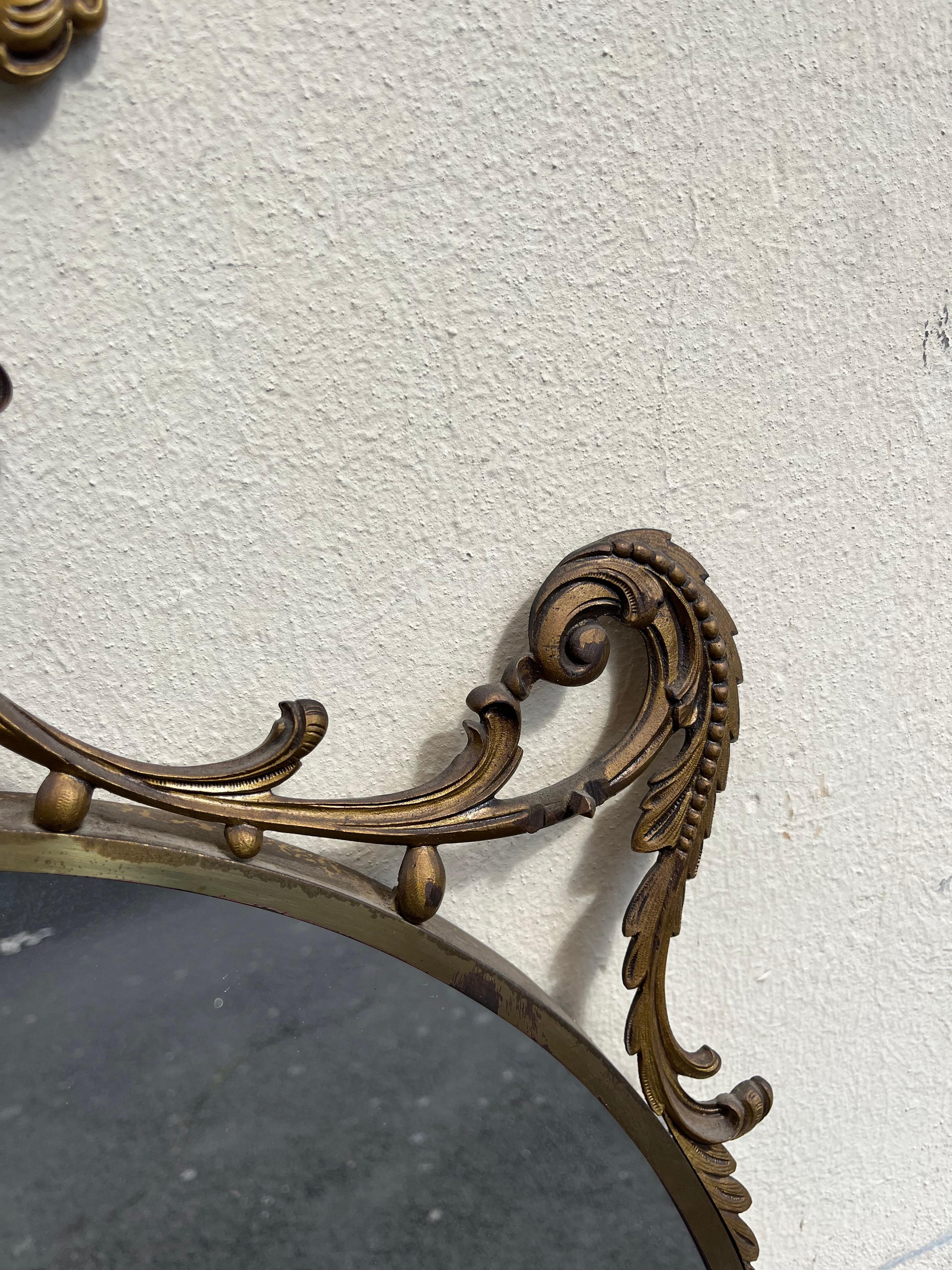 Elegant vintage mirror in baroque style in vendita 6