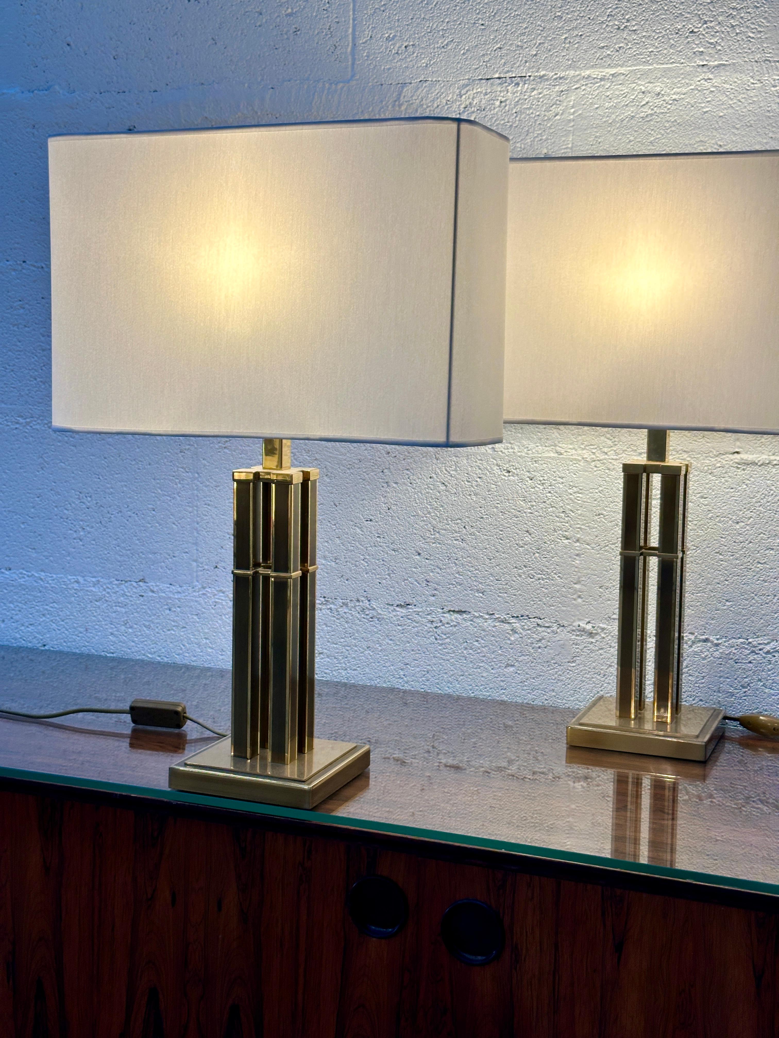 Elegant vintage pair of Romeo Rega-style table lamps, Italy circa 1970s For Sale 11