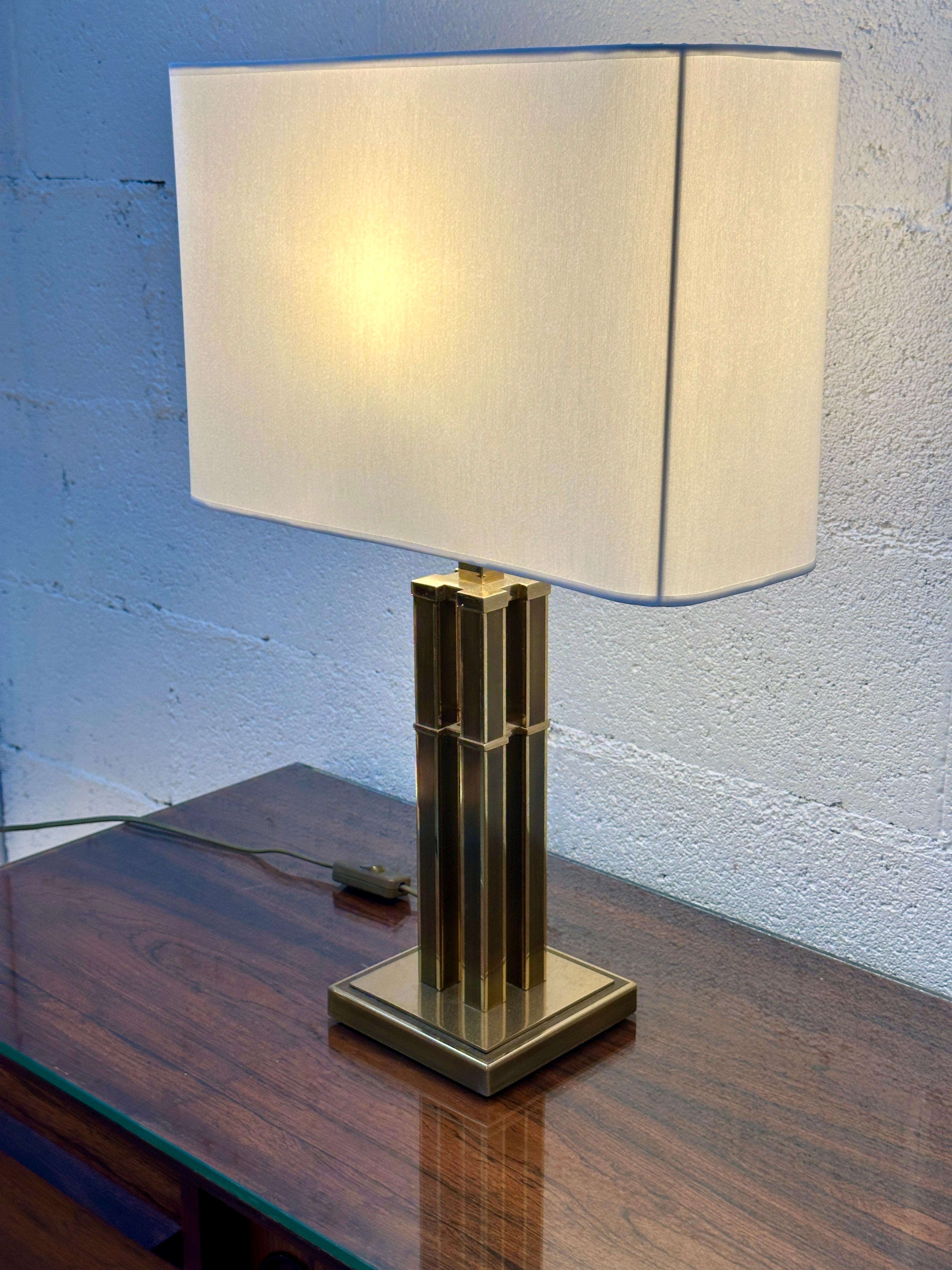 Elegant vintage pair of Romeo Rega-style table lamps, Italy circa 1970s In Good Condition For Sale In Genève, GE