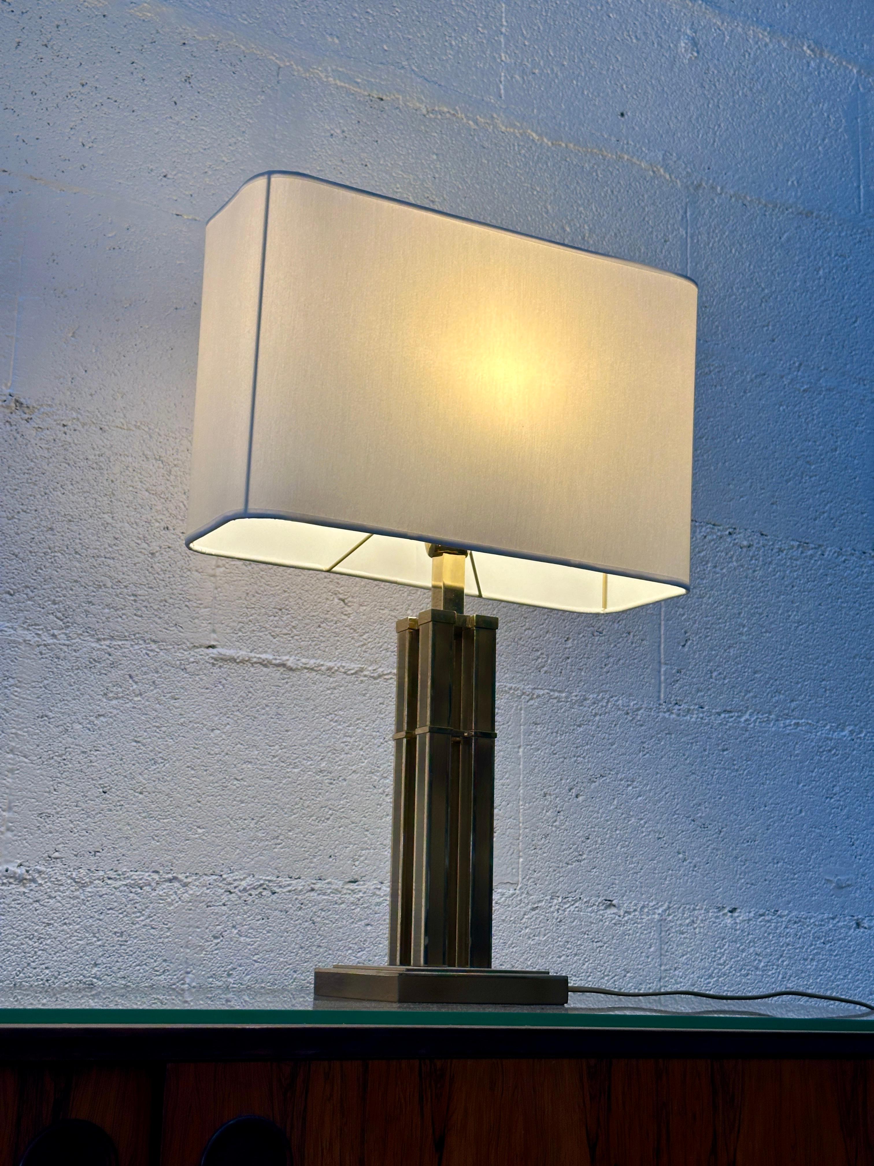 Late 20th Century Elegant vintage pair of Romeo Rega-style table lamps, Italy circa 1970s For Sale