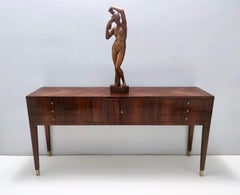 Elegante figura de mujer desnuda vintage de nogal macizo, Cantù, Italia