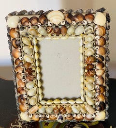 Elegant Vintage Sra Shell Encrusted Photo Frame.