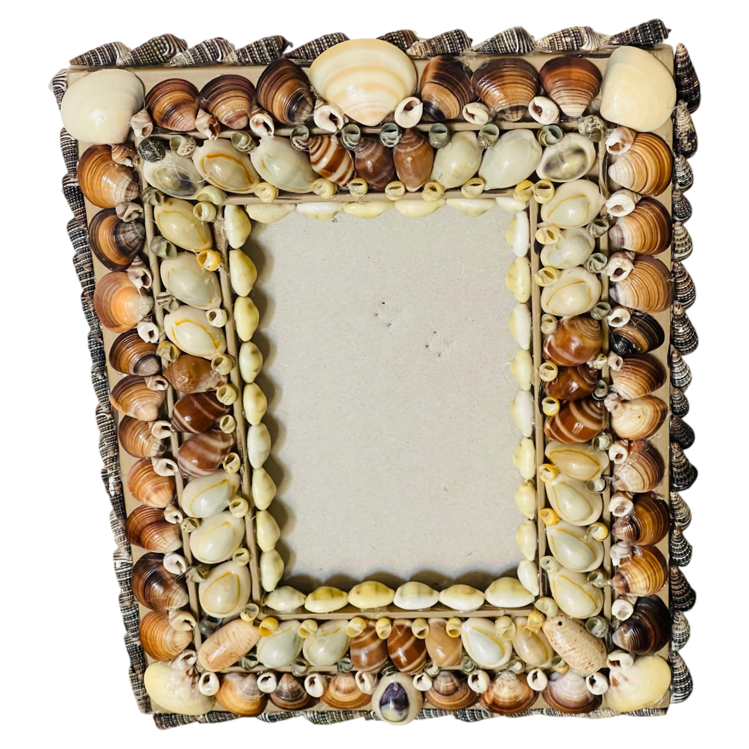 Elegant Vintage Sra Shell Encrusted Photo Frame.