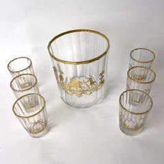 Elegant Vodka Set in Crystal Glass from the first half of the 19th Century