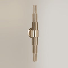 Elegant Wall Light Featuring Long Gold-Plated Brass Tubes