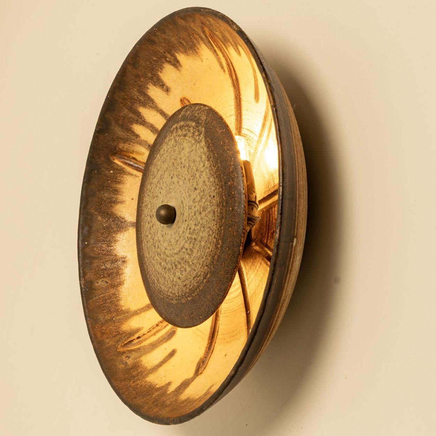 Vernissé Elegant Wall Light in the style of Axella, Denmark 1970 en vente