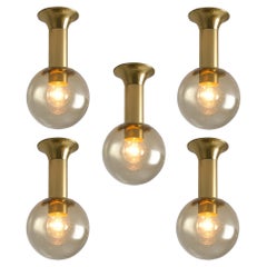 Elegant Wall Lights in Brass and Glass