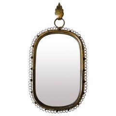 Elegant Wall-Mounted Mirror by Josef Frank for Svenkst Tenn Sweden 1950s