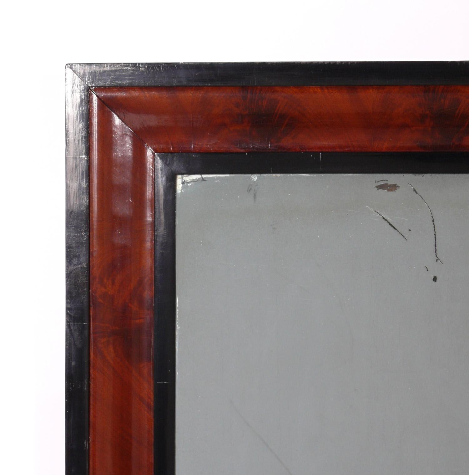 Art Deco Elegant Walnut Mirror 45.5