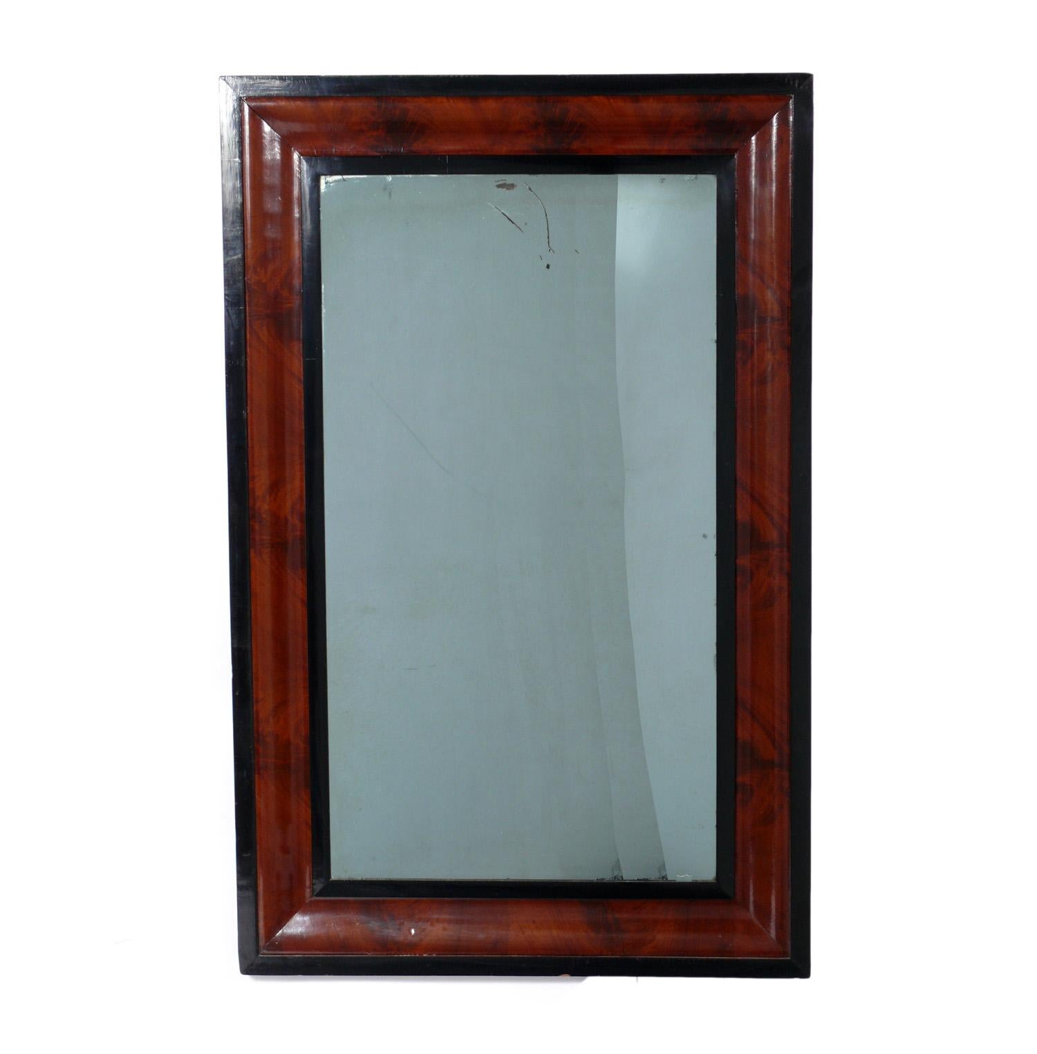 Elegant Walnut Mirror 45.5" x 29.25"