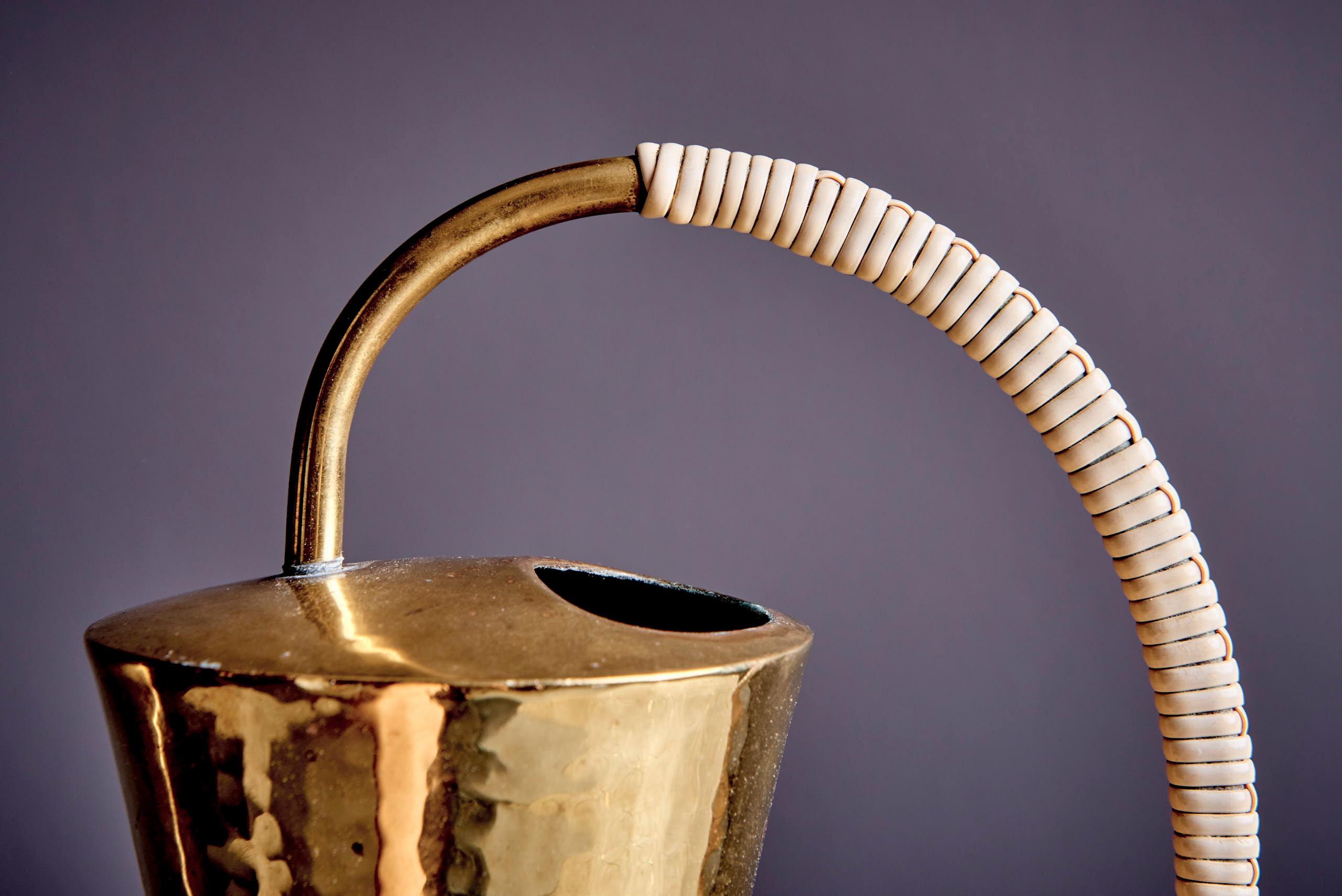 German Elegant Watering Can crafted from hammered brass For Sale