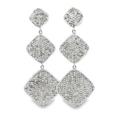 Elegante Weißgold-Diamant-Ohrringe