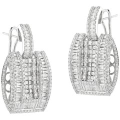 Elegant White Gold Diamond Earrings