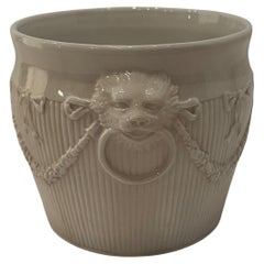 Elegant White Italian Ceramic Planter