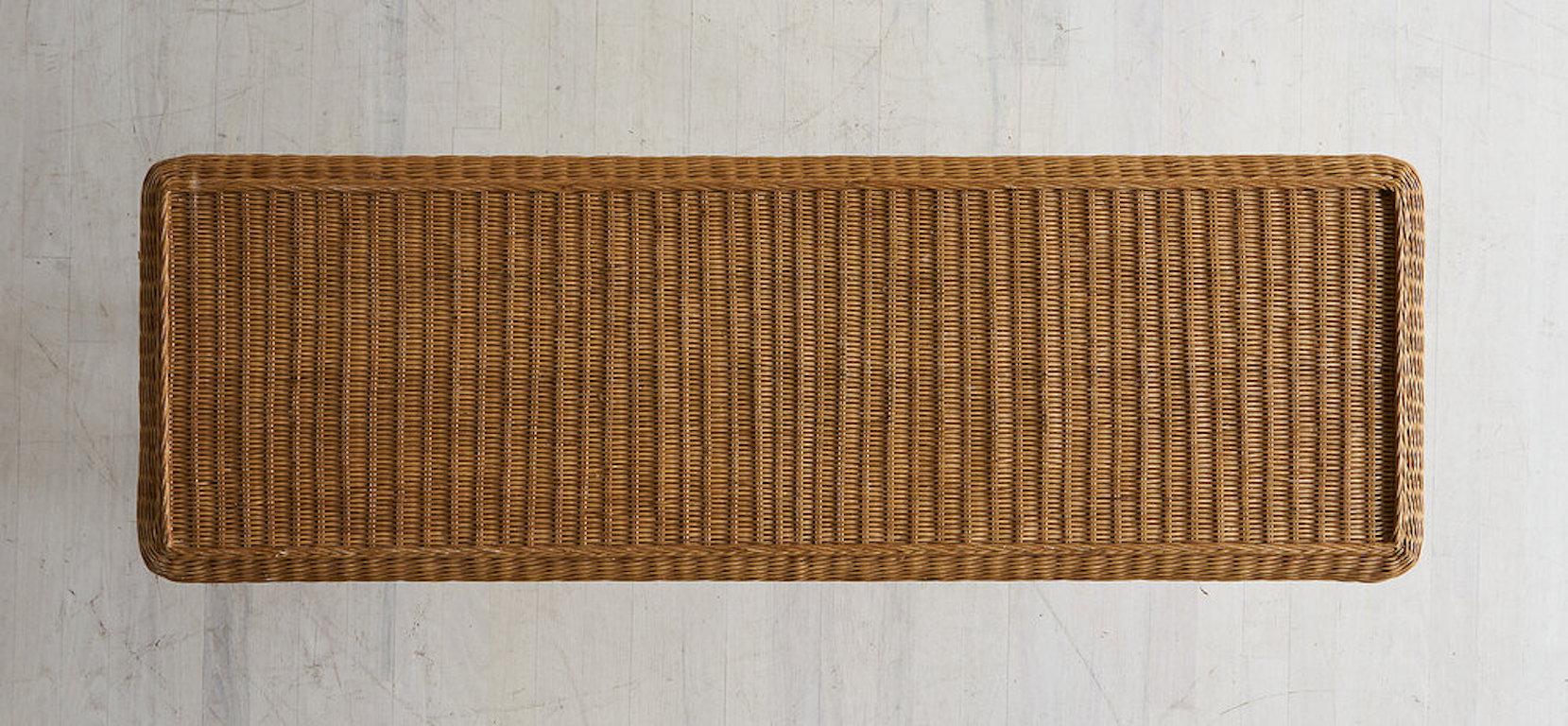 Modern Elegant Wicker Console Table