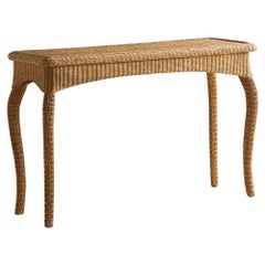 Elegant Wicker Console Table