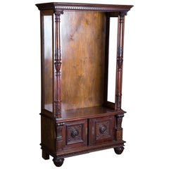 Antique Elegant Wilhelminian Era Vitrine, circa 1880 Mahogany veneer