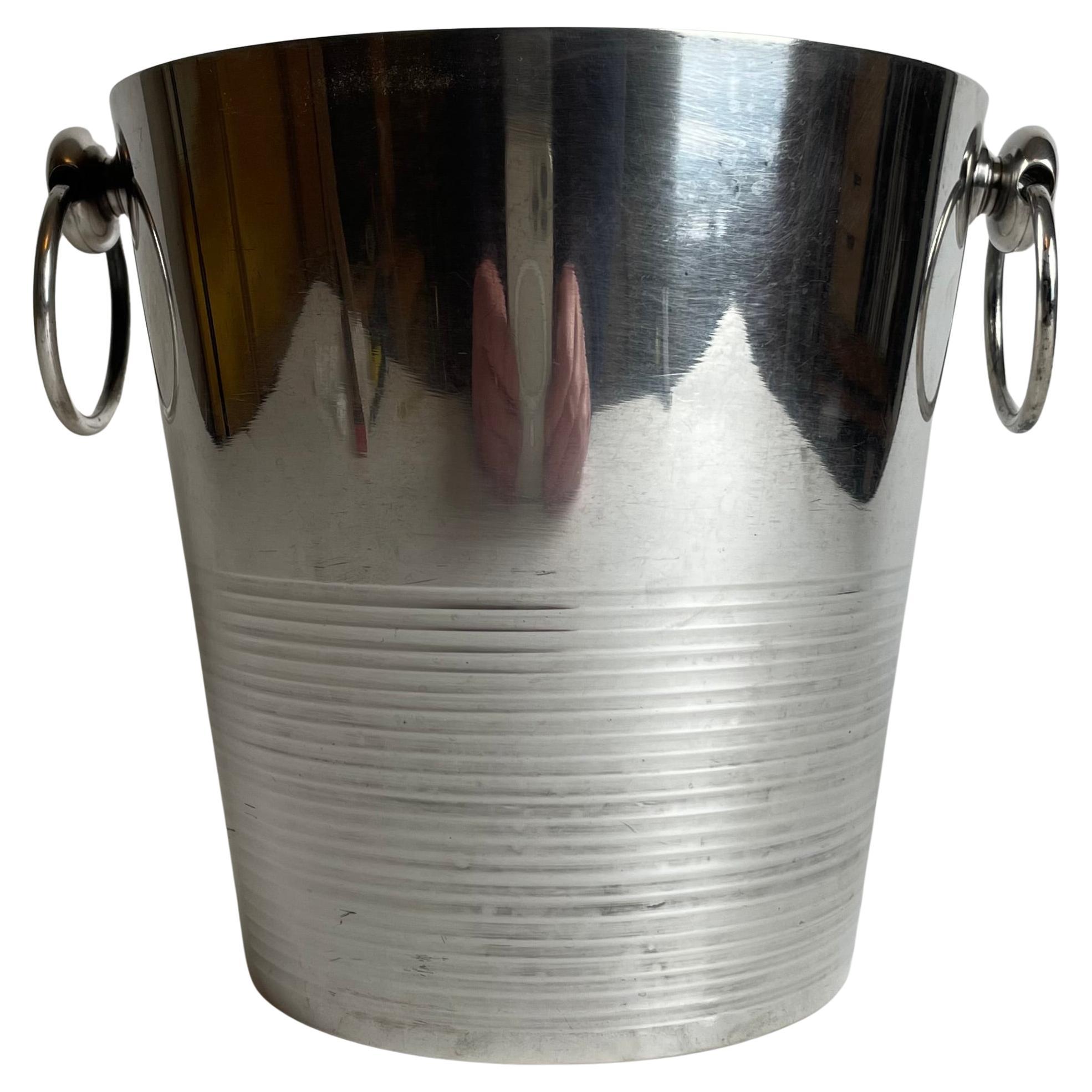 Elegant Wine Cooler with striped decor from the 1930s-1940s