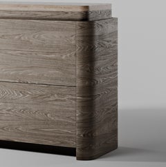 Elegante Holz- und Steinkommode "Sag Harbor" Parisii Collection'S