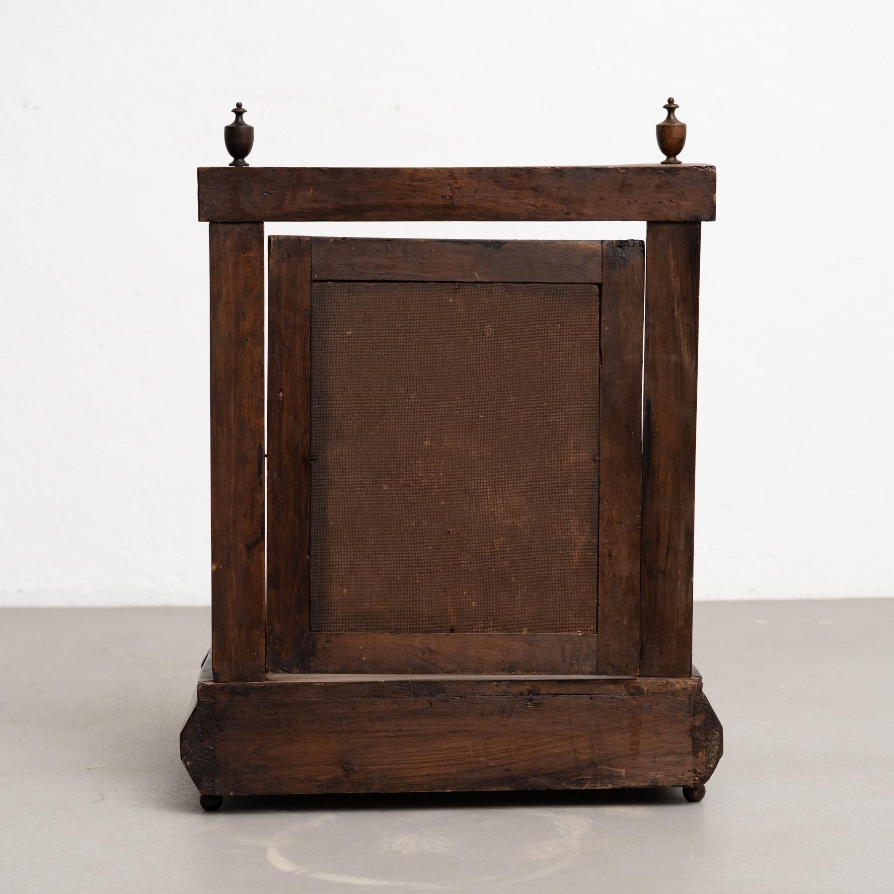 Élégant meuble-lavabo et miroir en bois avec tiroir - Début du 20e siècle, Circa 1940 en vente 2