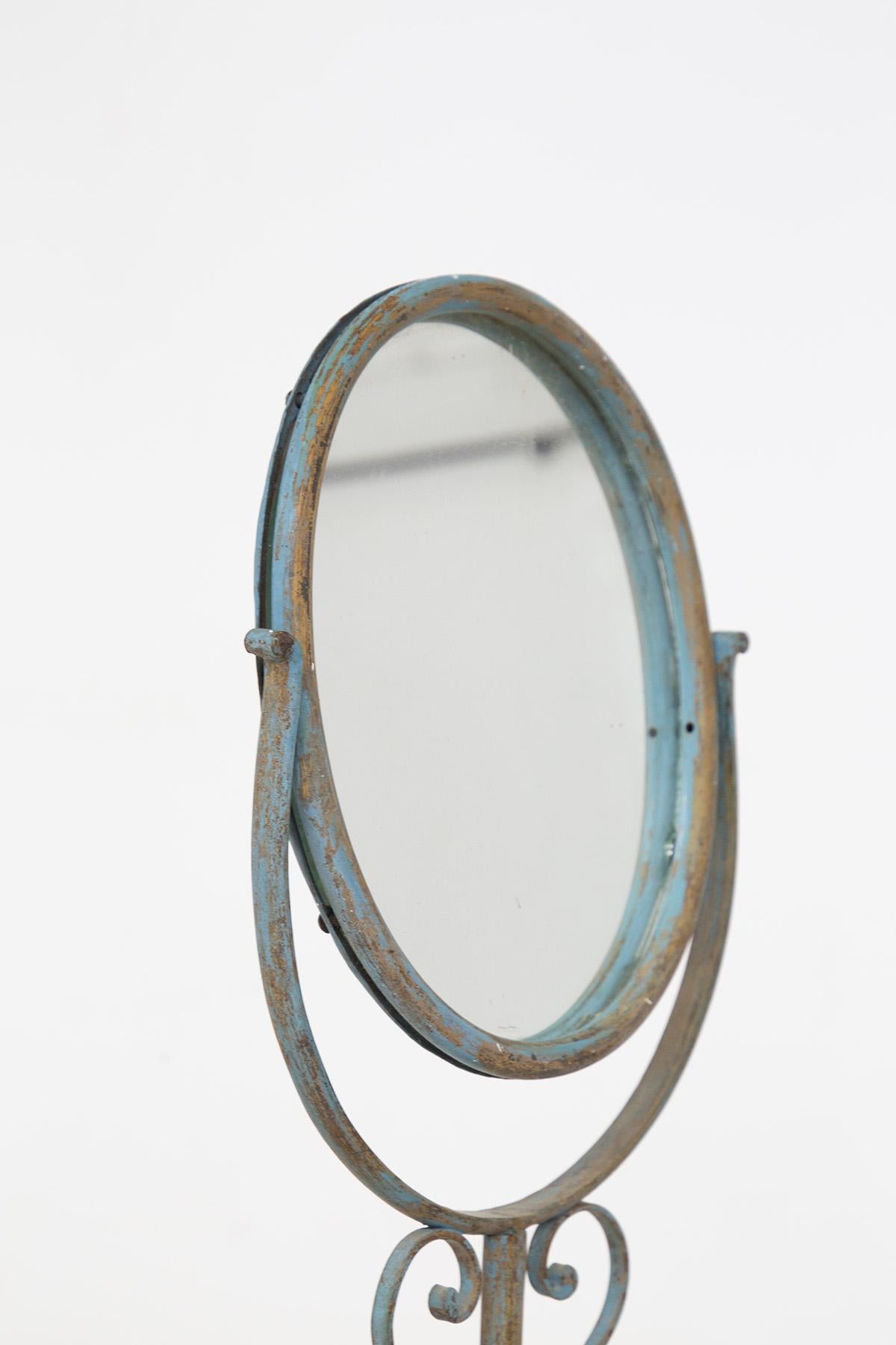Elegant Wrought Iron Vanity Mirror For Sale 2